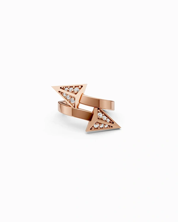 Arrow Caff in Rose Gold with Diamonds